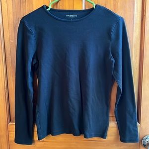 Liz Claiborne New York black shirt small